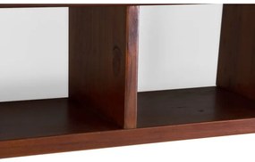 furniture-nabytek.cz - Masívna nástenná polica Catana z borovicového dreva, lakovaná, hnedá – 100×25×25 cm