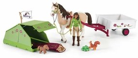 Schleich 42533 Sarah s koníkom a zvieratkami kempujú, 24,5 x 19 x 6,6 cm