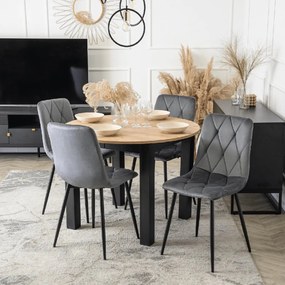 PROXIMA.store - Okrúhly rozkladací stôl HARRY FARBA: dub craft