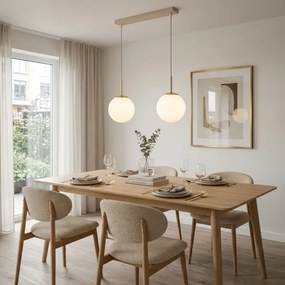 Brilagi - Závesný luster na lanku MILO 2xE27/60W/230V béžová/zlatá