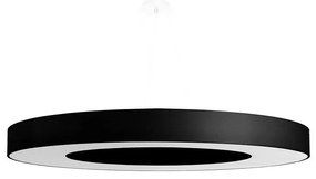 Sollux SL.0798 - Luster na lanku SATURNO SLIM 8xE27/60W/230V pr. 90 cm čierna
