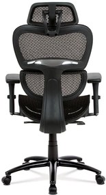 Kancelářská ergonomická židle NITE — s podhlavníkem a područkami, černá