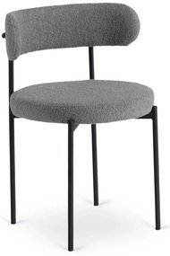 Jedálenská stolička TULSA sivá boucle tkanina