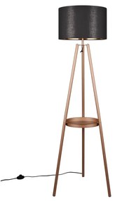 Hnedá stojacia lampa s poličkou (výška 152 cm) Colette – Trio