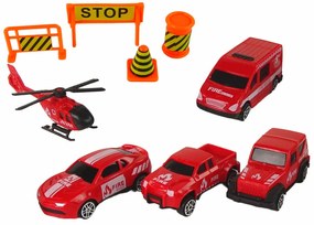 Lean Toys Súprava Hasičského kamiónu s autíčkami a príslušenstvom