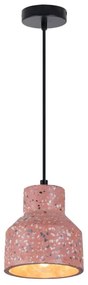Klausen 111038 - Luster na lanku RESIN 1xE27/11W/230V ružová/čierna