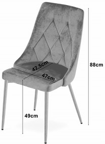 Stolička IMOLA - ružový zamat / nohy vo farbe dreva x 3 9401 71 00 00