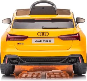LEAN CARS Audi RS6 Batéria Vozidlo BRD-2118 Žltá
