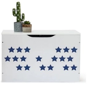 SUPPLIES BOX Organizér, drevený box na hračky - biela farba