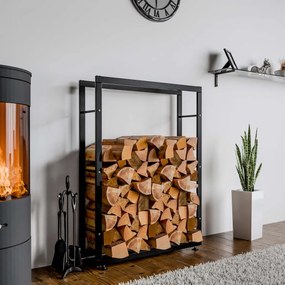Stojan na drevo Keri V2 25x80x150, čierna