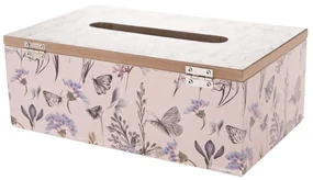 Drevený box na vreckovky Pinkie ružová, 24 x 9 x 14 cm