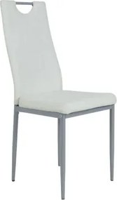 Jedálenská stolička Kim, biela ekokoža%