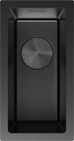 Mexen Trixo, 1-komorový nerezový drez 230 x 440 mm, čierna, 6411221000-70