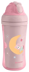 Hrnček so silikónovou slamkou 220ml 8m+ Moony me Pink