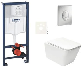 Závesný wc set do ľahkých stien / predstenová montáž SAT Infinitio SIKOGRSIN12SAP00