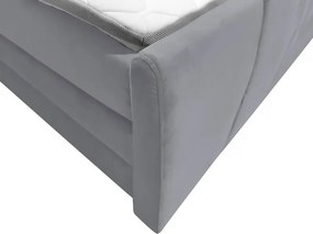 Posteľ boxspring Fresco 180x200 cm, svetlo šedá látka