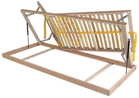 Ahorn DUOSTAR Kombi P HN PRAVÝ - polohovateľný posteľný rošt výklopný z boku 70 x 210 cm, brezové lamely + brezové nosníky