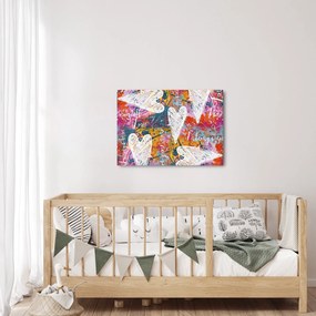 Obraz - Srdce na abstraktnom pozadí (70x50 cm)