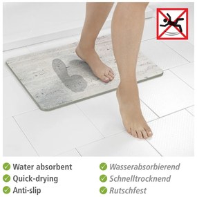 Svetlohnedá kúpeľňová predložka z kremeliny 39x60 cm Puna – Wenko