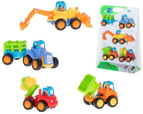 Huile Toys KIK KX6007 Sada stavebných vozidiel 4 ks