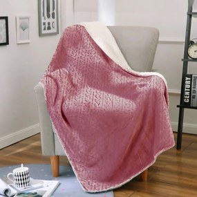 Sendia Textil Deka DeLuxe Svetrík s barančekom Púdrová Rozmer deka-prehoz: 200x230 cm