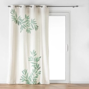 Bielo-zelený záves 140x260 cm Nymphea – douceur d'intérieur