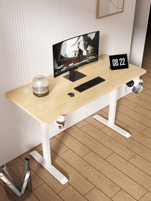 Herný stôl BR01 svetlohnedý s bielym rámom 140 cm