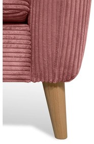 Ružová menčestrová rohová pohovka (ľavý roh) Paris – Scandic