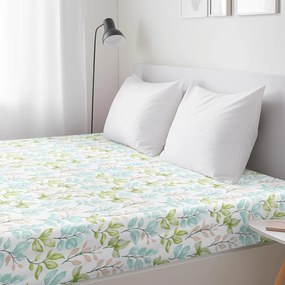 Goldea bavlnená napínacia plachta deluxe - maľované lístky 80 x 200 cm