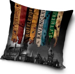 Carbotex Obliečka na vankúšik 40x40 cm - Harry Potter "Vlajky koľají"