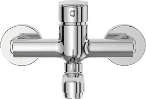 Mereo Pego, drezová nástenná batéria, 150 mm, s ramienkom plochým vyhnutým 200 mm, chróm, MER-CB301P