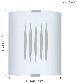 EGLO 83132 - Stropné nástenné svietidlo GRAFIK 1xE27/60W