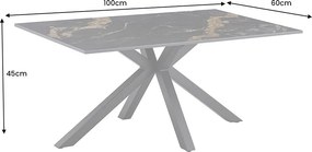 Keramický konferenčný stolík Fabrico 100 cm čierny / pieskový