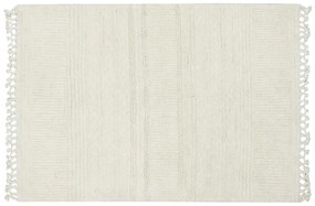 Vlnený koberec ria 120 x 170 cm biely MUZZA