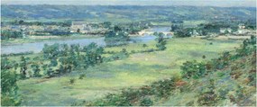 Obraz - Theodore Robinson, The Valley of the Seine, From the Hills of Giverny, reprodukcia (120x50 cm)