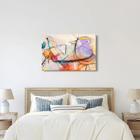 Obraz - Abstrakcia, vtáčik (90x60 cm)