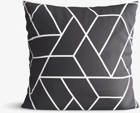Goldea bavlnená obliečka na vankúš - mozaika na tmavo sivom 45 x 45 cm