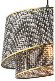 Závesný luster na lanku BARETTE 1xE27/60W/230V sivá/zlatá