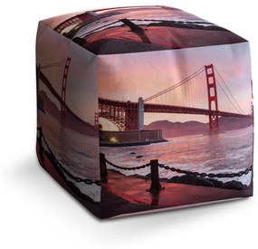 Sablio Taburet Golden Gate: 40x40x40 cm