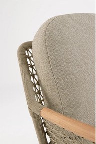 Svetlohnedé kovové záhradné kreslo Eulero – Bizzotto