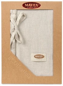 Obliečky zo zmesi bavlny a ľanu svetlá béžová, 160 x 200 cm, 2 ks 70 x 80 cm