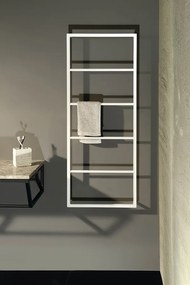 Sapho Sapho, SKA nástenný držiak uterákov s policou 454x1184x252mm, čierna mat, SKA701