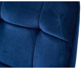 Tmavomodré čalúnené jedálenské kreslá v súprave s podrúčkami 2 ks Nolan Square – Unique Furniture