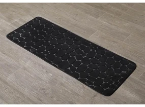 TENDANCE Predložka do kúpeľne Stones, 45x120 cm, čierna