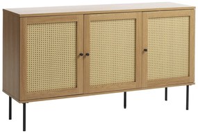 Nízka komoda v dekore duba v prírodnej farbe 140x80 cm Pensacola – Unique Furniture