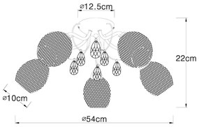 Globo 56689-5 - Prisadený luster KORDULA 5xE14/40W/230V