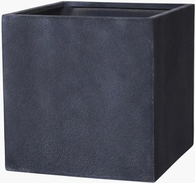 Kvetináč BLOCK, sklolaminát – vzhľad kameňa, 50 x 50 x 50 cm, antracit