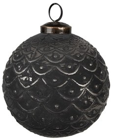 Granitová antik sklenená vianočná ozdoba gule Noirre - Ø 10*10 cm