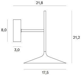 MAXLIGHT W0303 - LED Nástenná lampa HANA LED/6W/230V čierna
