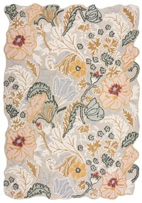 Svetloružový ručne tkaný vlnený koberec 160x230 cm Daphne Shaped Floral – Flair Rugs